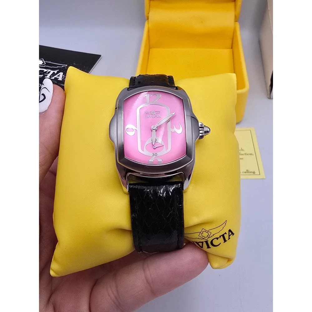 Invicta Lupah Watch Women Pink 2502 Swiss Movement Stainless Steel snake *READ